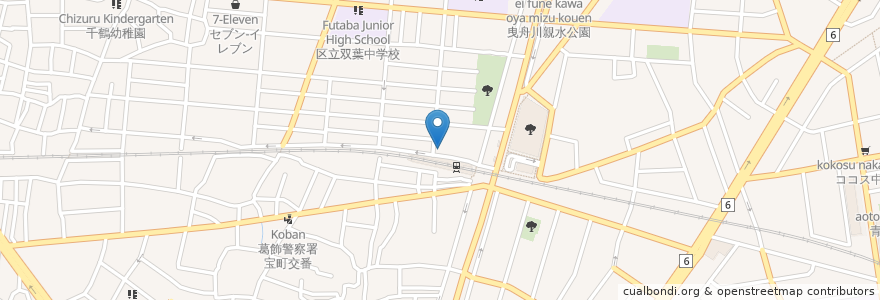 Mapa de ubicacion de キッチンオリジン en Japan, Tokio, 葛飾区.