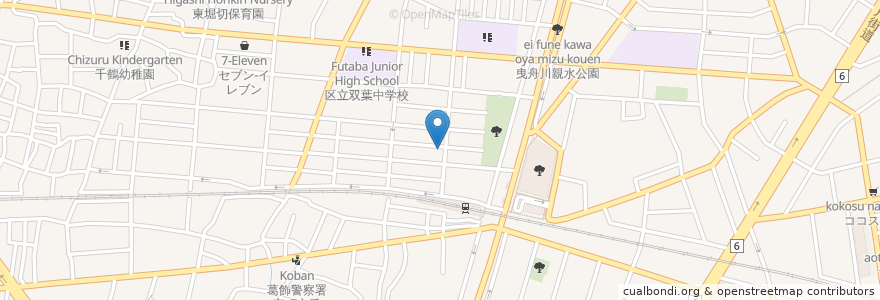 Mapa de ubicacion de みずほ銀行 en 日本, 东京都/東京都, 葛飾区.