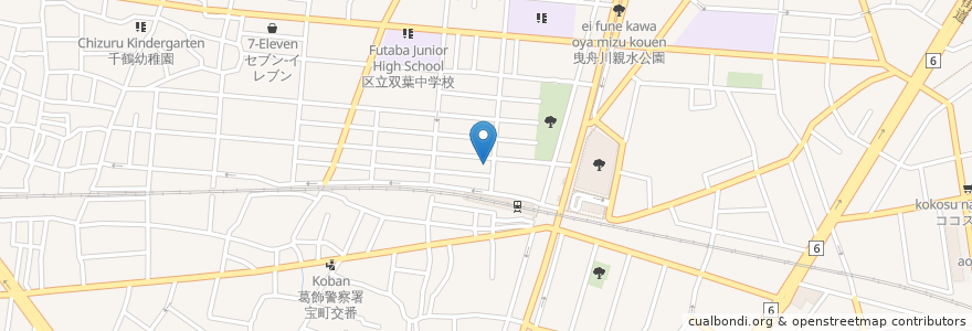 Mapa de ubicacion de ミヤコ薬局 en 日本, 东京都/東京都, 葛飾区.