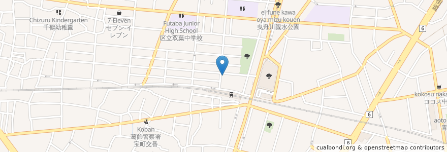 Mapa de ubicacion de そらまめ保育園 en Japón, Tokio, Katsushika.