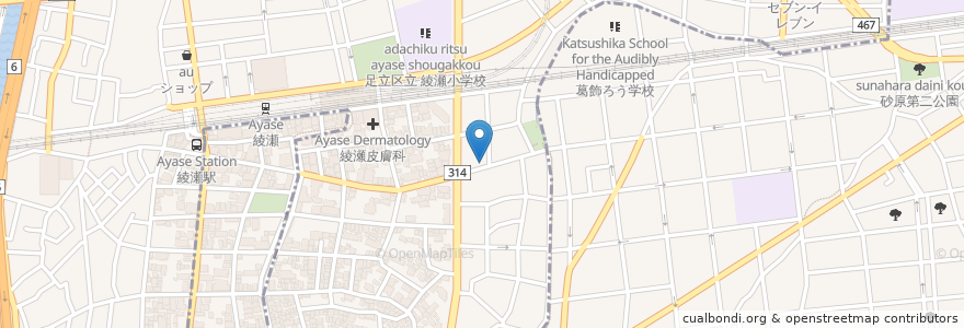 Mapa de ubicacion de 来々軒 en 日本, 東京都.