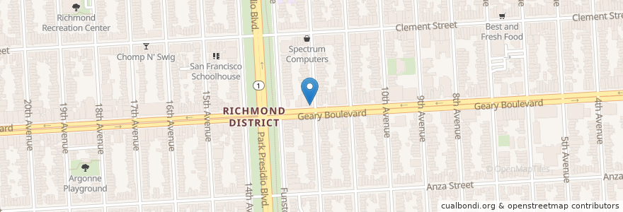 Mapa de ubicacion de Randolph Yip, DDS en United States, California, San Francisco City And County, San Francisco.