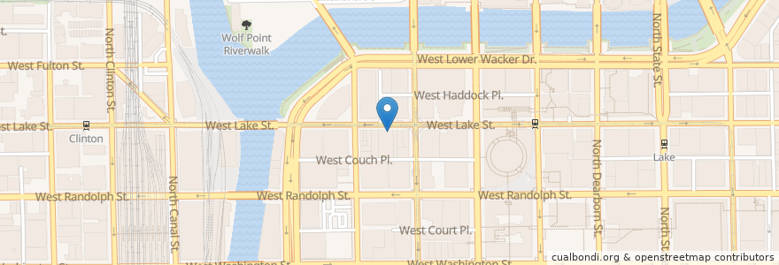 Mapa de ubicacion de Big Shoulders Coffee en 미국, 일리노이, 시카고.