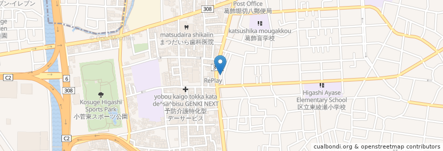Mapa de ubicacion de ジョナサン en 日本, 東京都, 葛飾区.