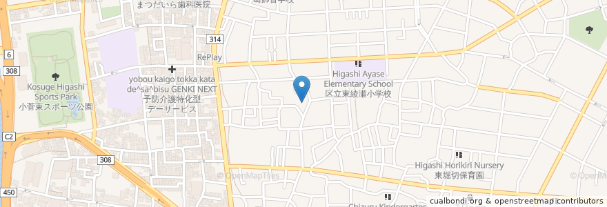 Mapa de ubicacion de 正王寺 en Japón, Tokio, Katsushika.