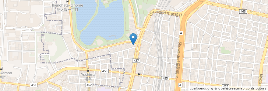 Mapa de ubicacion de 星乃珈琲 en 일본, 도쿄도, 다이토구.
