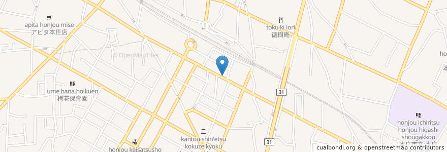 Mapa de ubicacion de ピザパスタYujiro en Japan, 埼玉県, 本庄市.