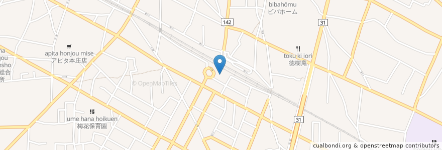 Mapa de ubicacion de 本庄駅南口自転車駐車場 en ژاپن, 埼玉県, 本庄市.