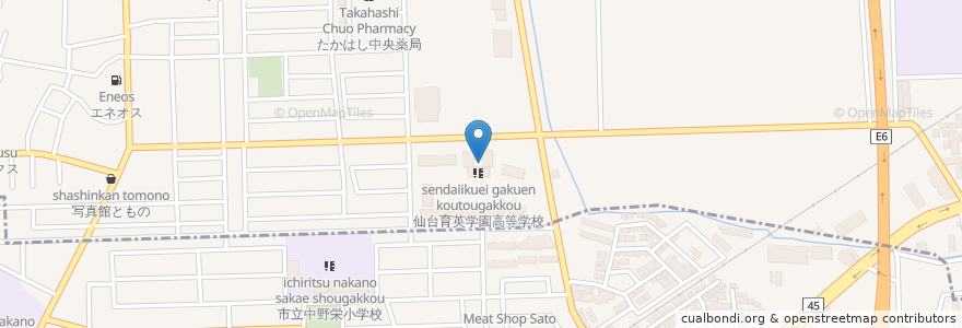Mapa de ubicacion de グローバルクロック en Japão, 宮城県, 多賀城市, 宮城野区.