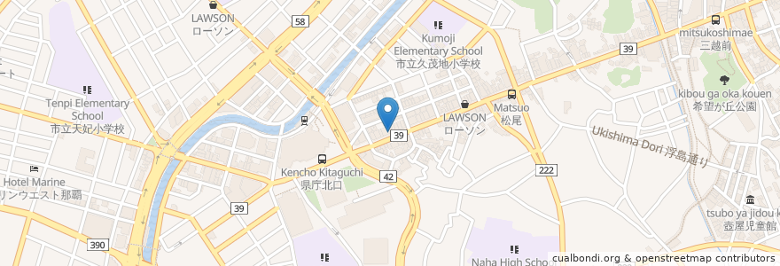 Mapa de ubicacion de MANGO CAFE 旬青果店 en Japonya, 沖縄県, 那覇市.