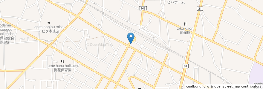 Mapa de ubicacion de Second Bar OCEAN en Japan, Präfektur Saitama, 本庄市.