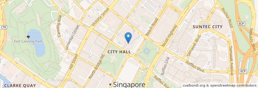 Mapa de ubicacion de Gastronomia en Singapour, Central.