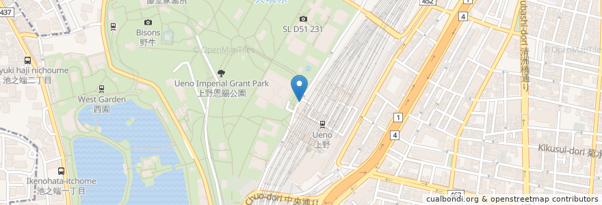Mapa de ubicacion de 郵便ポスト en Japon, Tokyo, 台東区.