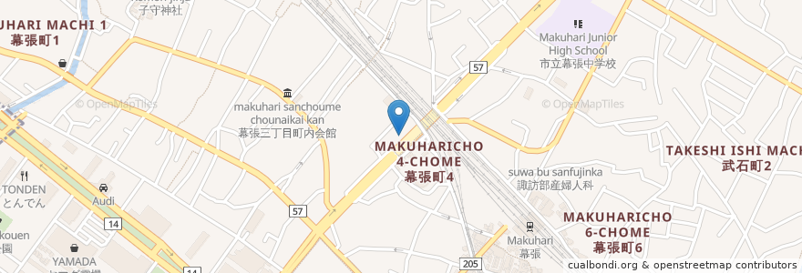 Mapa de ubicacion de 昆陽神社 en Japón, Prefectura De Chiba, Chiba, 花見川区.