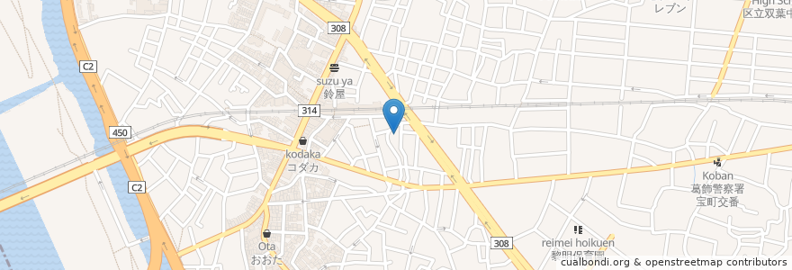 Mapa de ubicacion de 天祖神社 en Japon, Tokyo, 葛飾区.