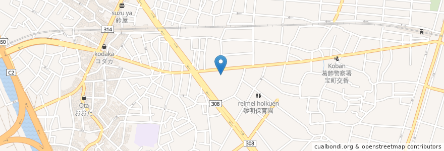 Mapa de ubicacion de 妙源寺 en Japonya, 東京都, 葛飾区.