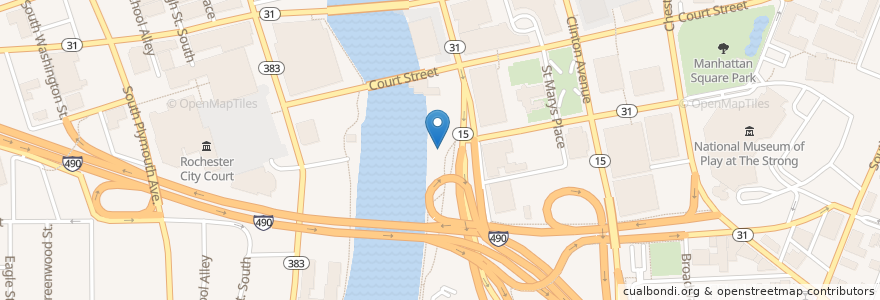 Mapa de ubicacion de The Nathaniel - Resident Parking en Соединённые Штаты Америки, Нью-Йорк, Округ Монро, Rochester.