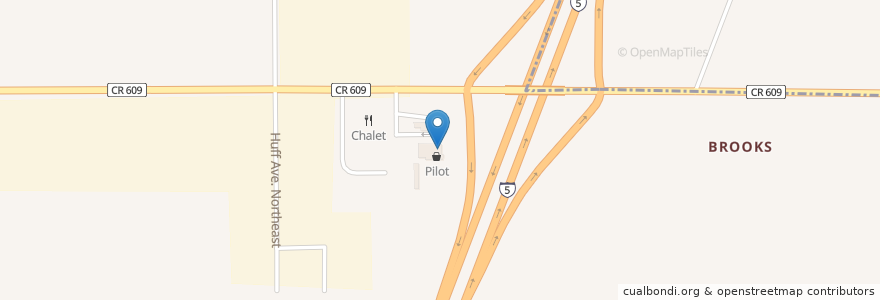 Mapa de ubicacion de Cinnabon en United States, Oregon, Marion County.