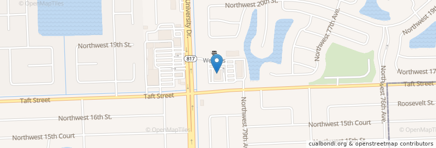 Mapa de ubicacion de CVS Pharmacy en Verenigde Staten, Florida, Broward County, Pembroke Pines.