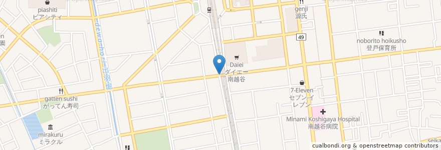 Mapa de ubicacion de cad 専門学校 en Japan, Saitama Prefecture, Koshigaya.