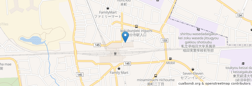 Mapa de ubicacion de スシロー en ژاپن, 東京都, 国分寺市.