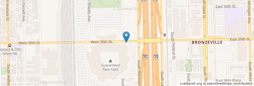 Mapa de ubicacion de Wentworth Ave & 35th St en 美利坚合众国/美利堅合眾國, 伊利诺伊州 / 伊利諾州, 芝加哥.