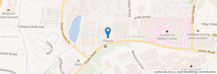 Mapa de ubicacion de The UPS Store en Amerika Syarikat, Carolina Utara, Durham County, Durham.