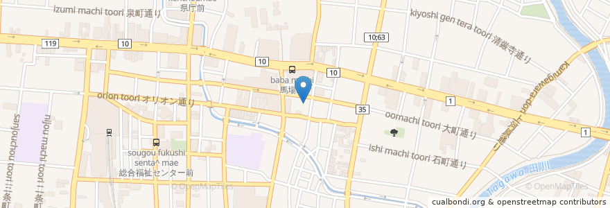 Mapa de ubicacion de 宇都宮 屋台横丁 en Japonya, 栃木県, 宇都宮市.