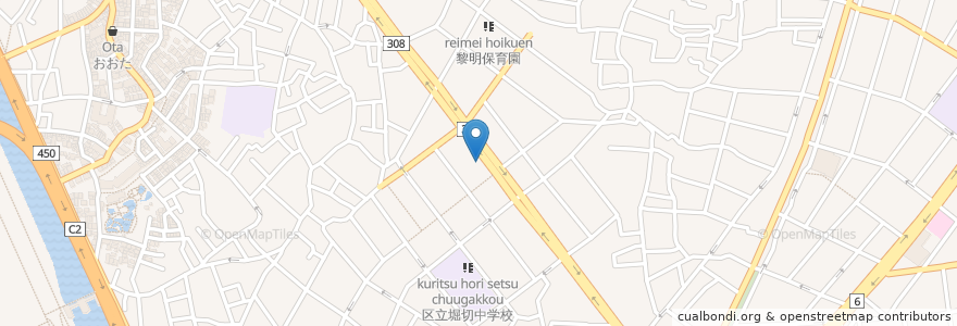 Mapa de ubicacion de 朝日信用金庫 en Japón, Tokio, Katsushika.