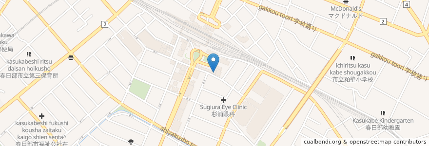 Mapa de ubicacion de 炭火やきとん肉刺しジョニー en 日本, 埼玉県, 春日部市.
