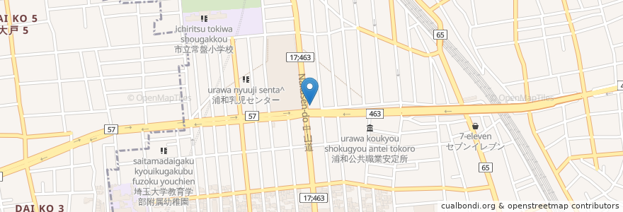 Mapa de ubicacion de サイトウ薬局 en اليابان, 埼玉県, さいたま市, 浦和区.