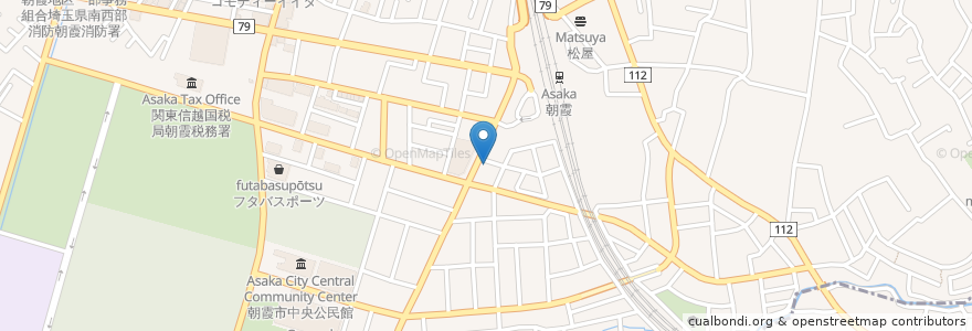 Mapa de ubicacion de 後楽園 en 일본, 사이타마현, 朝霞市.