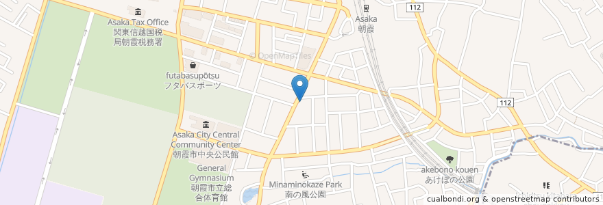 Mapa de ubicacion de トヨタレンタリース en 日本, 埼玉県, 朝霞市.