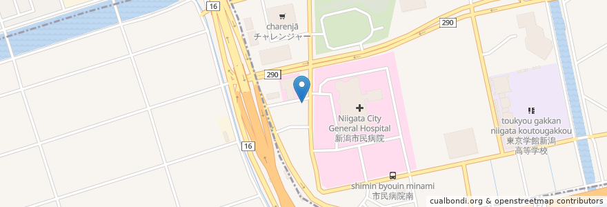 Mapa de ubicacion de マツモトキヨシ en 일본, 니가타현, 新潟市, 江南区.