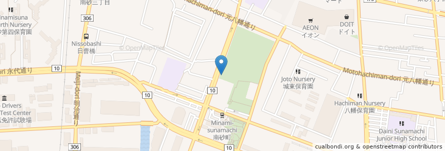 Mapa de ubicacion de 南砂三丁目公園 en 日本, 東京都, 江東区.