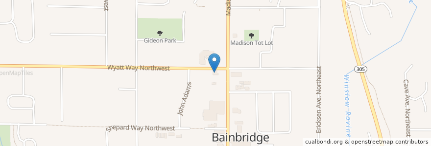 Mapa de ubicacion de Mike's Car Wash and Detail en United States, Washington, Kitsap County, Bainbridge Island.