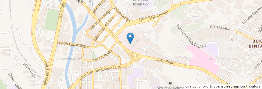 Mapa de ubicacion de Maybank en Malaisie, Selangor, Kuala Lumpur.