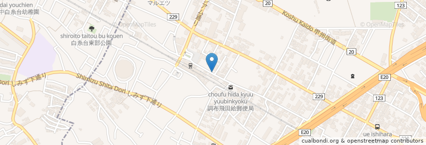 Mapa de ubicacion de 三井のリパーク en 日本, 東京都, 調布市.