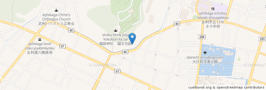Mapa de ubicacion de 法玄寺 en 일본, 도치기현, 足利市.