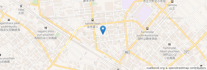 Mapa de ubicacion de 四川料理　餃子・王 en Japan, Präfektur Kanagawa, 相模原市, 中央区.