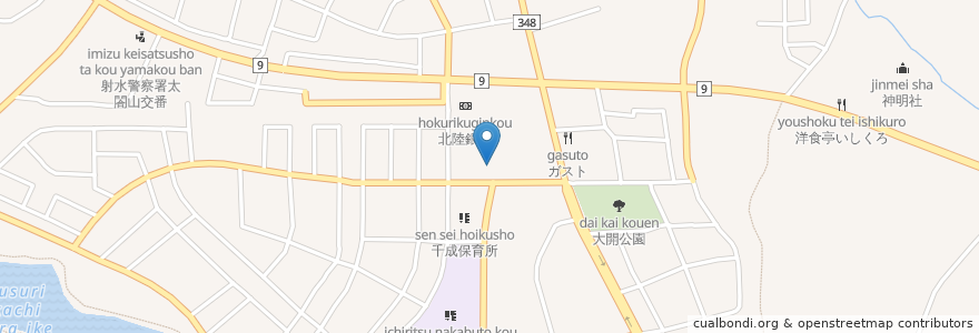 Mapa de ubicacion de 嶋歯科クリニック en Япония, Тояма, 射水市.