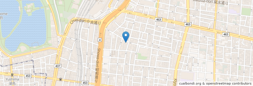 Mapa de ubicacion de プロント en Japão, Tóquio, 台東区.