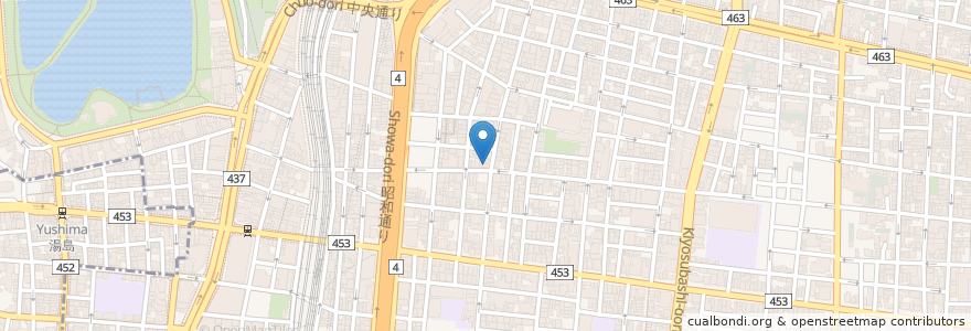 Mapa de ubicacion de 餃子酒場 en Japonya, 東京都, 台東区.