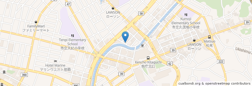 Mapa de ubicacion de サザエさん en Japonya, 沖縄県, 那覇市.