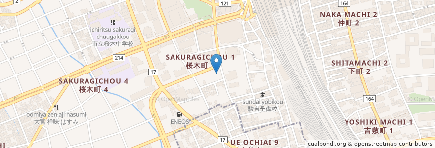 Mapa de ubicacion de GINGER'S BEACH OMIYA en Japan, Präfektur Saitama, Saitama, 大宮区.