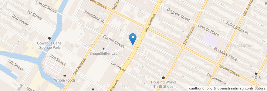 Mapa de ubicacion de Gowanus Gardens en Amerika Syarikat, New York, New York, Brooklyn.