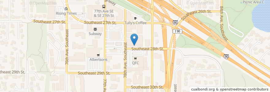Mapa de ubicacion de Einstein Bros. Bagels en Amerika Syarikat, Washington, King County, Mercer Island.