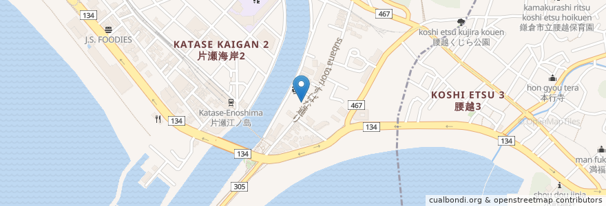 Mapa de ubicacion de ROCKERS CUT CLUB en 일본, 가나가와현, 藤沢市.