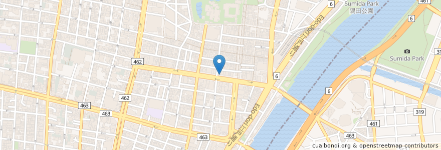 Mapa de ubicacion de Sushi Zanmai en Japonya, 東京都, 台東区.