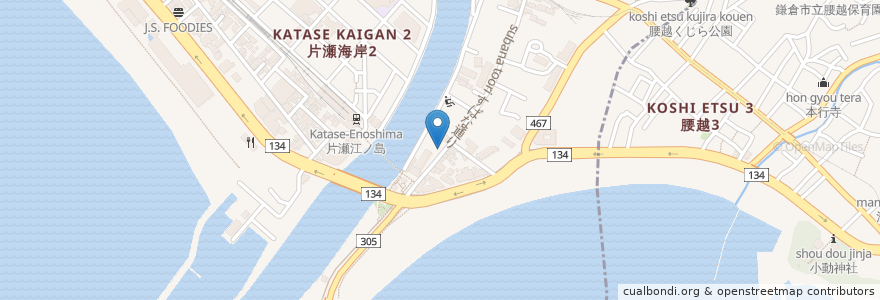 Mapa de ubicacion de 紀伊国屋 en Japão, 神奈川県, 藤沢市.